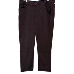 Democracy Ab Technology "Ab"solution Dark Brown Straight Chino Pant Plus 18W
